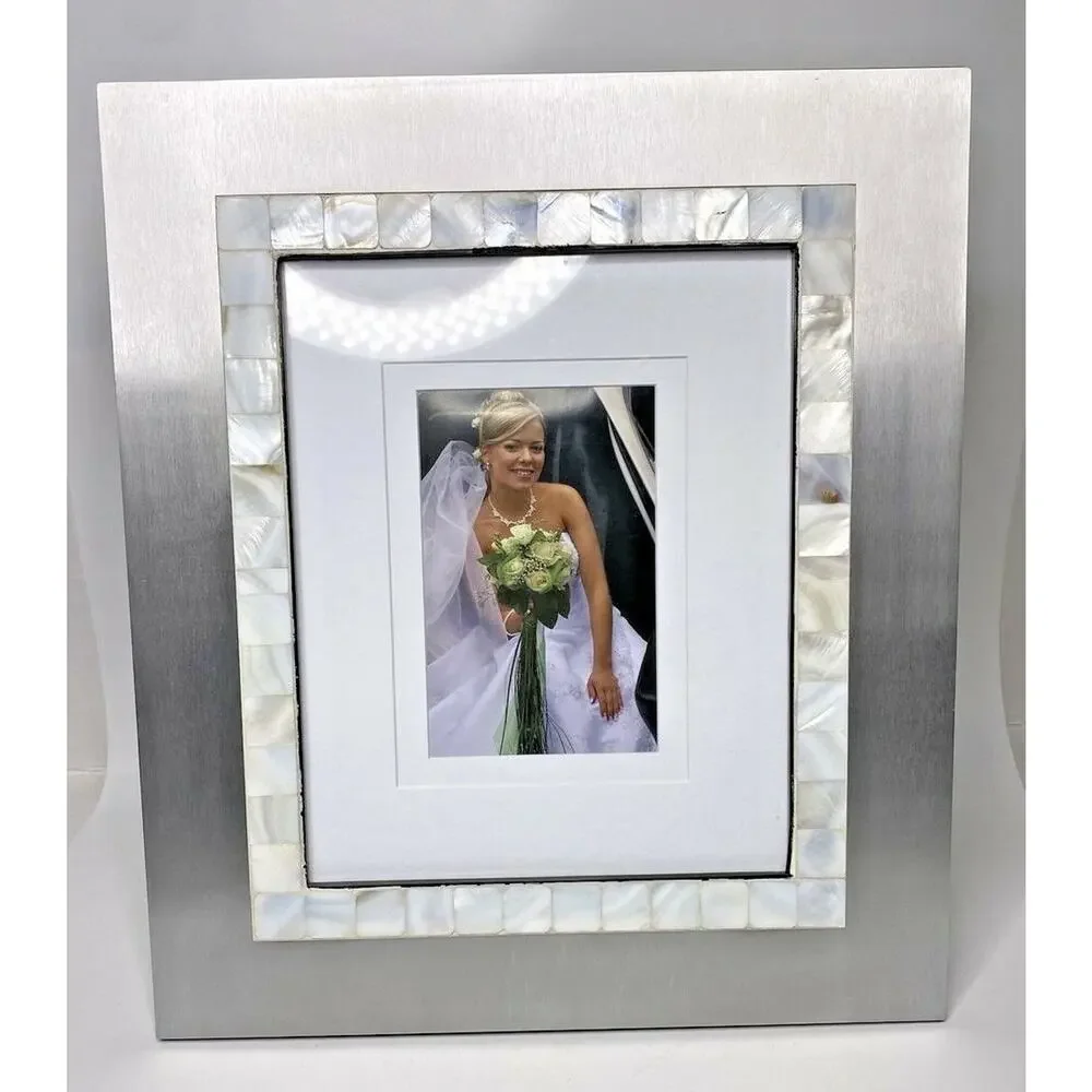 PartyLite Mother Of Pearl Photo Frame Retired Rare NIB P9D/P90145‎